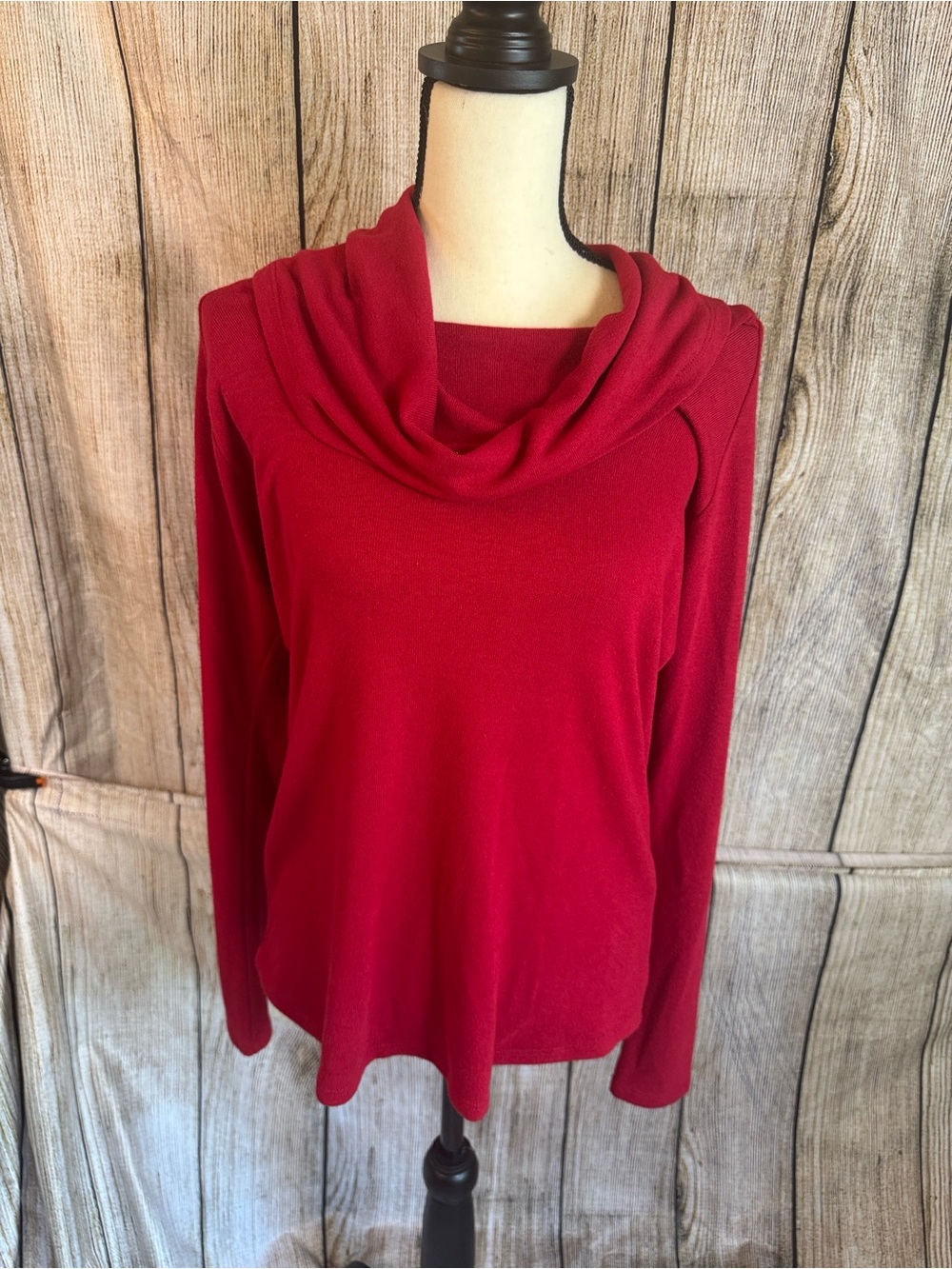 Karen Kane Red Cowel Neck Sweater